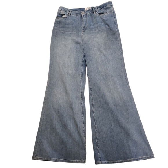 Frame Denim Denim - Frame Le Palazzo High Rise Wide Leg Light Wash Blue Jeans Size 33